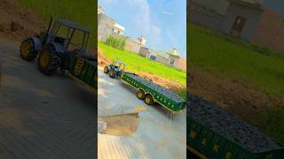 John Deere with long trolley full loaded 🔥🔥construction time🚧🚧 [upl. by Urbai]