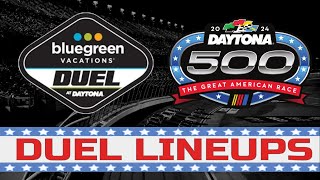 Starting Lineups for the 2024 Duels at Daytona [upl. by Eldora]