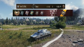 WoT Blesk  4144 DMG 5 kill Ace tanker battle Tier X [upl. by Dadinirt]