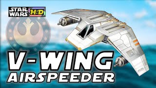 VWING AIRSPEEDER BreakdownNew Republic high altitude fighter Star Wars Hyperspace Database [upl. by Annmaria137]