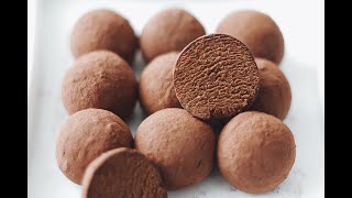 空气巧克力  还原只需3种材料，有手就能做  Easy 3 Ingredient Light Chocolate Truffles Recipe  Joyce Bakery vol23 [upl. by Buyse]