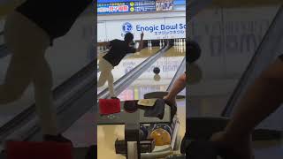 Unorthodox bowling style in Japan 🇯🇵 bowling sports how is this dude not breaking his arm 😂 [upl. by Eiramasil496]