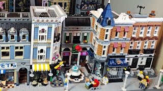 Adding the HUGE Lego Modular Assembly Square to my Custom Lego City [upl. by Ayk]