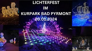 Unser Besuch beim Lichterfest im Kurpark Bad Pyrmont am 20012024 [upl. by Eirod]