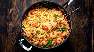 This Cherry Tomato Shrimp Pasta Is So Easy Youll Make It All Summer Long [upl. by Boylston]