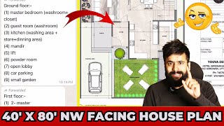 quot3200 Sqft NorthwestFacing Luxury House Plan with Garden amp Water Body  Vastu Compliantquot [upl. by Naneik346]