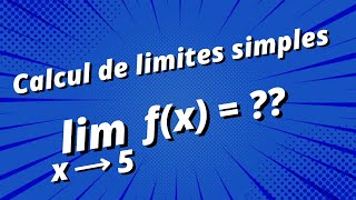 Calcul de limites simples  Partie 1  exercices corrigés [upl. by Eisoj]