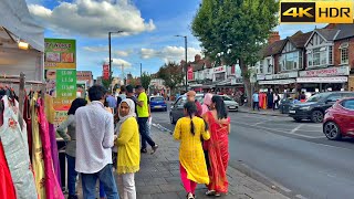 Mini Gujarat in London  London walk in Ealing Road  Wembley 4K HDR [upl. by Akyre]