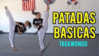 4 PATADAS BASICAS DE TAEKWONDO [upl. by Auliffe]