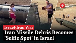 Israel Iran War Remnants of Iranian Missile Attack Become a Selfie Spot in Israel  Iran Israel [upl. by An844]