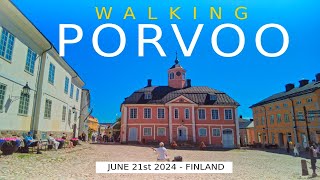 Walk around Porvoo Old Town June 2024 Finland 4K slowtv [upl. by Llevra]