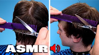 Barber ASMR Haircuts 30 Minutes No talking  Scissor Cutting [upl. by Neeluqcaj]