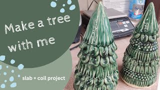 Clay slab and coil built Christmas tree [upl. by Ronnoc]