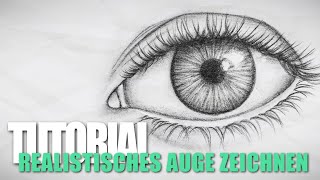 AUGE ZEICHNEN TUTORIAL FÜR ANFÄNGER  Schritt Für Schritt  ZEICHNEN LERNEN FÜR ANFÄNGER 4 [upl. by Ecinnahs338]