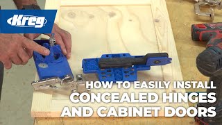 How To Easily Install Concealed Hinges amp Cabinet Doors [upl. by Airdnek]