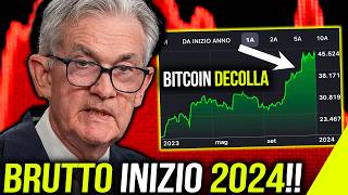 Sta DIVENTANDO TUTTO ROSSO sui MERCATI un BRUTTO INIZIO del 2024  BITCOIN ai MASSIMI del 2022 [upl. by Adihahs]