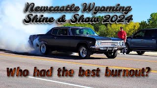 Classic Cars amp Burnouts  Newcastle Wyoming Shine amp Show 2024 [upl. by Formica]