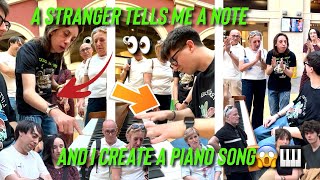 This guy Improvises a Piano Song with ONLY 2 NOTES on a Public Piano [upl. by Akirdnuhs]