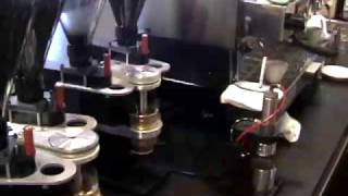 Versalab espresso Grinder and Press at the Laughing Goat [upl. by Cuttler950]