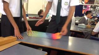 Slinky experiment on waves [upl. by Frieda]