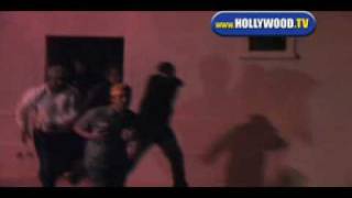 Leonardo DiCaprio Runs from the Paparazzi HollywoodTV [upl. by Yelroc456]