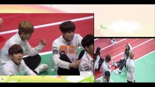 160829 GOT7 amp BTS reaction to LOVELYZ  ISAC 2016 [upl. by Klinger]