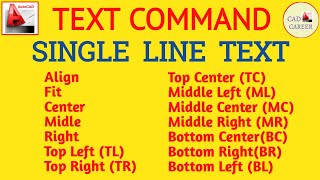 How to write Text in AutoCAD  Text command  SingleLine TEXT in AutoCAD [upl. by Atinaj708]