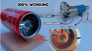 Making a Jet Engine using soda can  diy Jet engine  fully functional Jet Engine [upl. by Annoyik564]