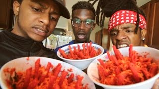 EXTREME TAKIS RAMEN NOODLES CHALLENGE MUKBANG [upl. by Ppilihp]