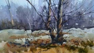 Painting Trees in Watercolour [upl. by Daenis]