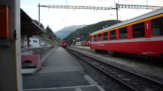 RhB Ge 44 III 652 quotHCDquot leaves with Regio Express form St Moritz HD [upl. by Alyss]