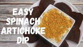 Creamy Spinach Artichoke Dip with Rye Bread Chips [upl. by Lain]