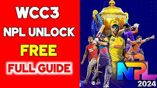 How to unlock npl in wcc3  wcc3 unlock npl free 2024  wcc3 unlock npl auction 2023 [upl. by Ripley]