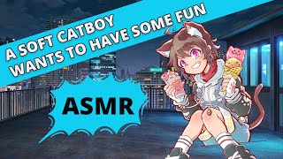 ASMR A softcatboy wants to have some fun with you VTuber [upl. by Madian]