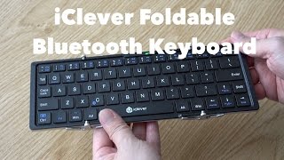 iClever Foldable Bluetooth Ultraslim Mini Wireless Keyboard Unboxing [upl. by Kcirtap]