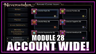 AccountWide Celestial Enchantments System but a bit Tricky how it works  Neverwinter Preview [upl. by Olcott]