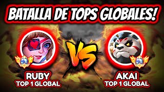 ¡UNA RUBY SALVAJE SE ENFRENTA AL PANDA PANZON RUBY TOP 1 vs AKAI TOP 1  MOBILE LEGENDS [upl. by Nrol192]