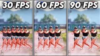 90 FPS vs 60 FPS vs 30 FPS Does FPS Matter FPS Comparison For BGMI PUBG MOBILE  KO EXOTIC GAMING [upl. by Ylrebma]