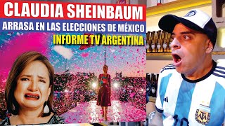 CLAUDIA SHEINBAUN LA PRIMERA MUJER PRESIDENTE DE MÉXICO  INFORMES DE LA TV ARGENTINA [upl. by Crispas]