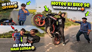 MOTUUUU KII BIKE SE WHEELIEEEE Maarrrr Diiii😂HE START CRYING😨KAWA H2R LAUNCH 2024 [upl. by Lazaruk]