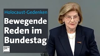 HolocaustGedenktag Bewegende Reden im Bundestag  BR24 [upl. by Kerred]