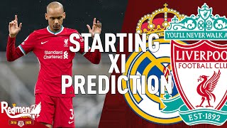 Real Madrid v Liverpool  Starting XI Prediction LIVE [upl. by Loydie]