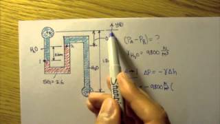 Static Pressure Example 3 Part 1 Fluid Mechanics 11 [upl. by Isyad]