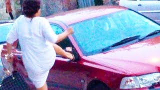 Drunk Lady Destroys Car Raw Footage 5112  Day 10975 [upl. by Jos]