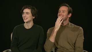 Timothée Chalamet and Armie Hammer on Quotidien French interview part 1 [upl. by Anniala914]