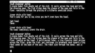 Babel Fish Puzzle Hitchhikers  Most Annoying Puzzle  Infocom 1984 [upl. by Harrow238]