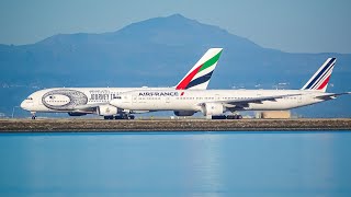 2HRs of Plane Spotting amp Aircraft Identification at San Francisco Airport SFOKSFO [upl. by Anayk]