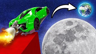 Sauter la MÉGA RAMPE DE LESPACE Avec des SUPER VOITURES dans BeamNG Drive Mods [upl. by Yerrok]