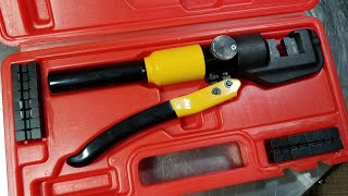 Harbor Freight Hydraulic Wire Crimper Review [upl. by Laemaj]