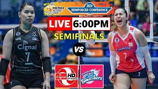 Cignal HD Spikers vs Creamline Cool Smashers  Semifinals PVL Reinforced Conference Live Scoreboard [upl. by Iren357]